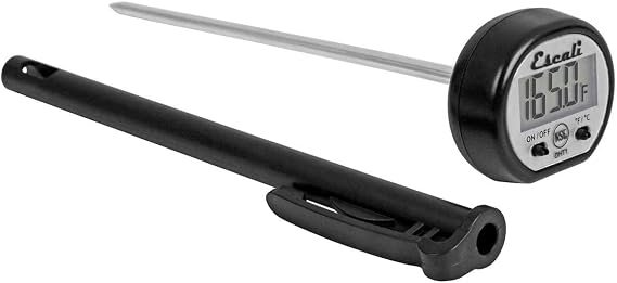 Escali Digital Display Kitchen Thermometer, Target Cooking for Meat, Anti Roll Design Extend Probe Holder NSF Certified
