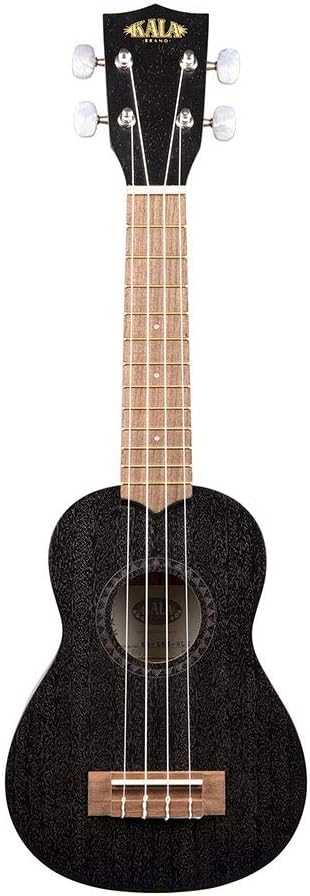 KALA KA-15S BLK - Black Satin Mahogany Soprano Ukulele with Bag (UB-S)