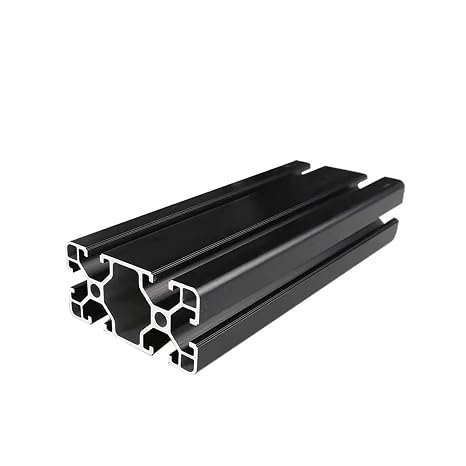 4080 Aluminum Profile Extrusion European Standard Anodized Linear Rail Aluminum Extrusion 4080 T-Slot for CNC 3D Printer Parts Leisurely(Black,100mm)
