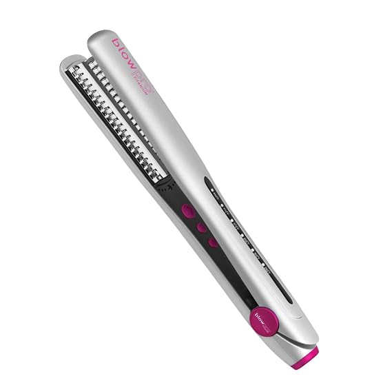 blowpro Body by Blow Professional Salon Titanium Styling Iron 1" Titanium Plates with Teeth, Temp Range up to 450F, Color Coded LED Lights forr Easy Temp Identification, Auto-Shutoff, Non-Slip Grip