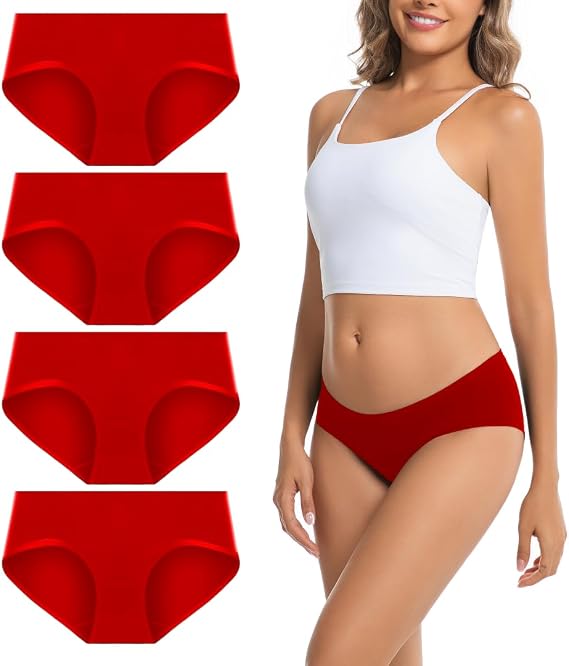 Women's Cotton Underwear Hipster Panties Style Underpant 4 Pack