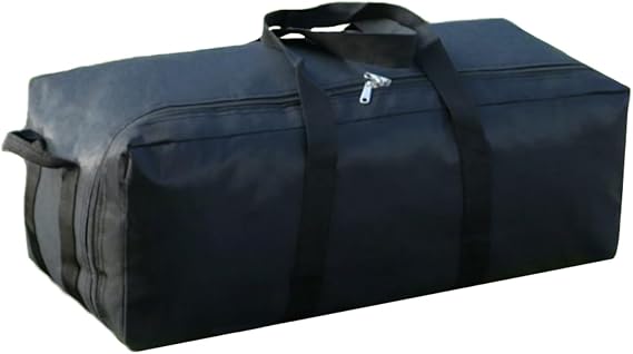 Portable Foldable Lightweight Luggage Heavy Duty Sports Storage Bag Hiking Bag Camping Team Trainer Fitness Equipment Bag, Black