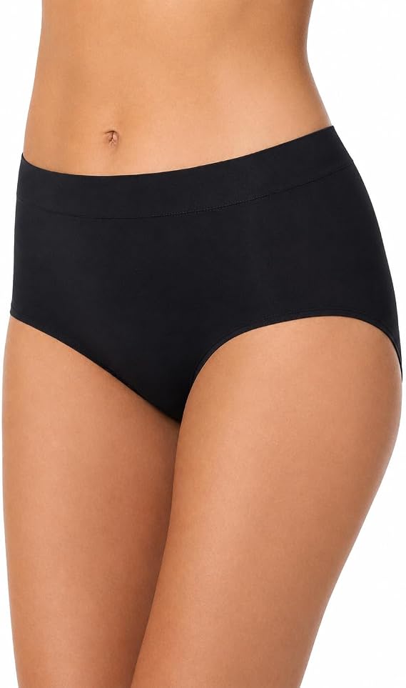 Carole Hochman Ladies' Seamless Brief, 5-pack, Black, X-Large