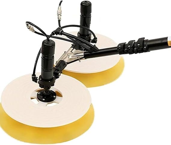 Solar Panel Cleaning Brush, Telescopic Rod Pv Panel Wash Cleaning Machine, Double Head Solar Panel Cleaning Equipment High Efficiency Cleaning Machine