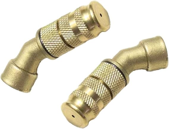2pcs Adjustable Distance Brass Atomizer Nozzle For Garden Electric Sprayer With Long Lasting Construction And Erosion Resistance In Yellow Color