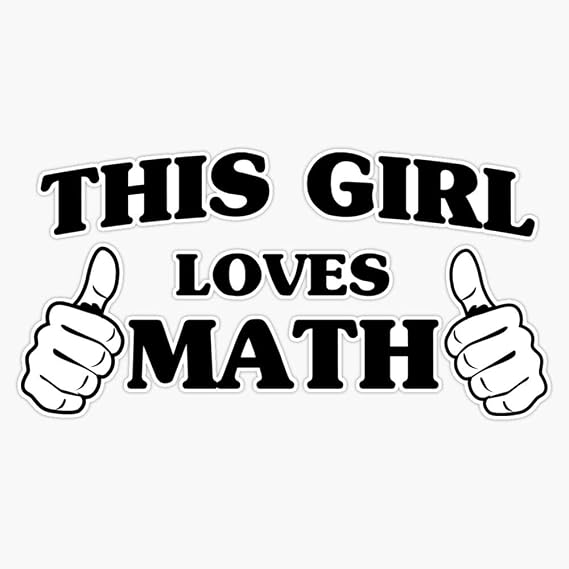 This Girl Loves Math Vinyl Sticker Decal Waterproof 6 mil 5"