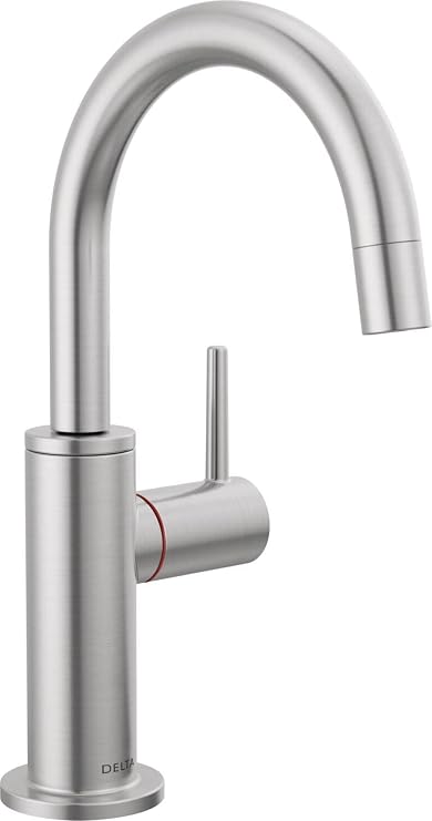 Delta Faucet Instant Hot Water Dispenser Faucet Brushed Nickel, Instant Hot Water Tap, Hot Water Faucet, Arctic stainless 1930LF-H-AR (Tank and Filter Not Included)