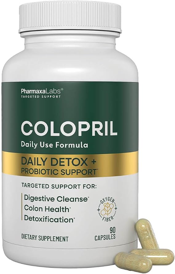 Colon Cleanse Dietary Supplement - Supports Cleansing of Bowels & Digestive Tract - Eases Constipation - Ginger Root, Lactobacillus, Psyllium Husk & Magnesium Oxide - 90 Capsules (Pack of 1)