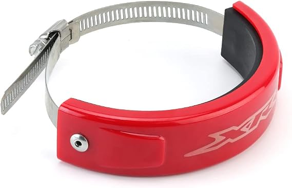 Motorcycle XR Exhaust Muffler Protector Ring Cover exhaust pipe anti-scald protector for Honda XR 250R 400R 600R 650R 650L Universal Accessories (Red)