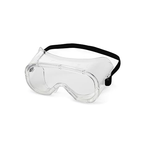 Sellstrom Anti Fog Non-Vented Safety Goggles - Clear Body Clear Lens Protects from Chemical Splash, Dust, Smoke