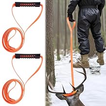 Deer Drag Rope-2Pcs, Deer Hunting Accessories for Men, Deer Drag Strap Deer Puller with Soft Handle (Orange)