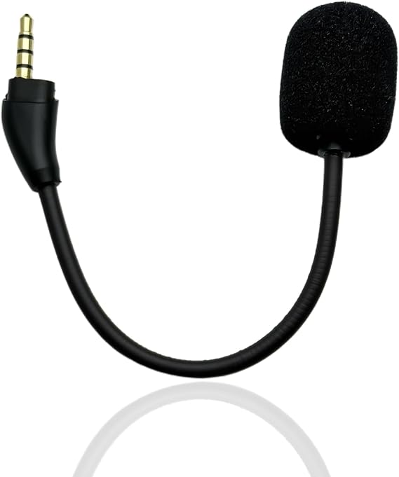 Microphone Replacement for Kingston HyperX Cloud III 3 Wired & Wireless Gaming Headsets, Detachable Noise Cancelling Clear Voice Chat Mic for Switch PS5 PS4 Mac PC Computer, 3.5 mm Jack