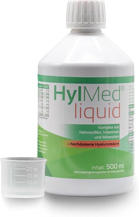 HA liquid high-dose hyaluronic drink with collagen zinc vitamins A C B2 B3 biotin as a 50-day use