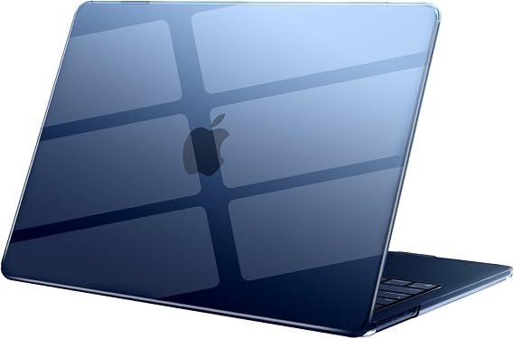 Case Compatible with MacBook Air 13 inch M5 A3449 M4 A3240 M3 A3113 M2 A2681[Matching Mac's midnight], Released in 2026 2025 2024 2022, Plastic Shell Cover for MacBook Air 13.6", Midnight Clear