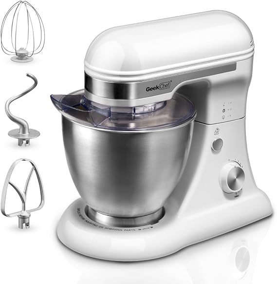 Electric Stand Mixer 4.8QT Tilt-Head, 12 Speed Dough Hook Whisk Beater for Baking Cake Cookie Pasta, Powerful Food Mixer for Home Kitchen Countertop