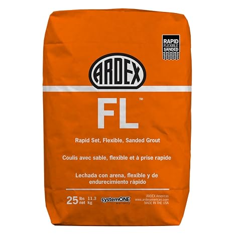 ARDEX FL Rapid Set Flexible Sanded Grout 25 lb Bag Polar White 01 | Fast-Drying, Stain-Resistant, High-Performance, Polymer-Modified - for Interior & Exterior Use
