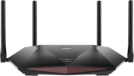 NETGEAR Nighthawk Pro Gaming 6-Stream WiFi 6 Router (XR1000) - Security Features, AX5400 Wireless Speed (up to 5.4Gbps), DumaOS 3.0 Optimizes Lag-Free Server Connections, 4 x 1G Ethernet Ports