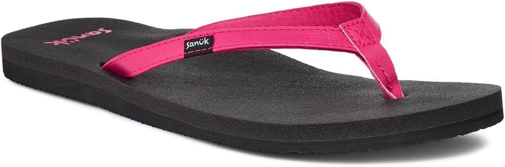 Sanuk Women's Yoga Joy Flip-Flop, Hot Pink, 5