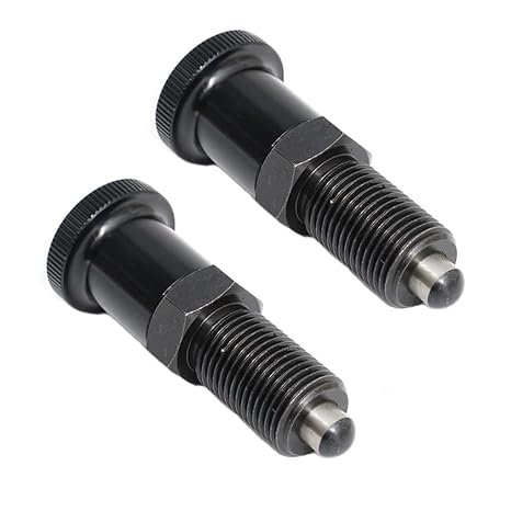Push Fit Ball Nose Spring Plunger, 2 Pcs Retractable Spring Plunger Pull Ball Loaded Plunger Pin, Self-Locking Spring Return Knob Plunger (M8)
