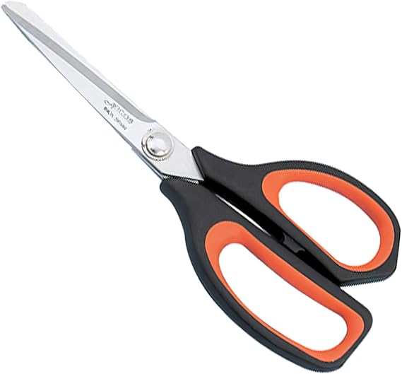 Arcos Kitchen Scissors 8 Inch Stainless Steel. Scissors for Meat Use. Polypropylene Handle and 215 mm Blade. Series Prochef. Black and Red Color