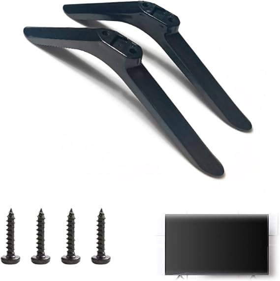 TV Stand Base Pedestal Feet for TCL Most 40in, Non-Slip Universal TV Legs Television Table Top Desk Stand Base Replacement with Screw Compatible with Sharp/Samsung/Hisense/Lg/Roku/JVC