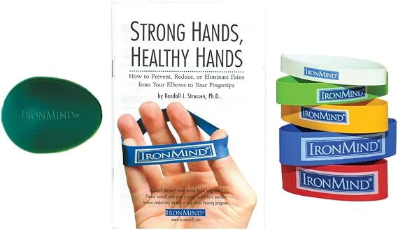 IronMind Strong and Healthy Hands Kit: Egg & Bands - Rehab/Prehab for Carpal Tunnel, Tennis Elbow, RSI, Arthritis