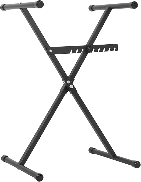Adjustable Keyboard Stand, X Stand Piano Keyboard Stand | Piano Keyboard Stand Space-Saving Compact Height Adjustable Digital Piano Stand, Stable Keyboard Stand for Home, Studio Use