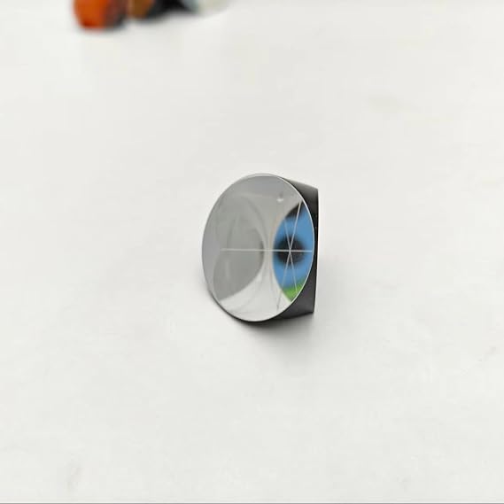 Optical Surveying Mini Prism, 25.4mm Diameter, Glass Corner Cube, Total Station Compatible, Optical Glass Material
