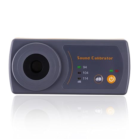 Sound Level Calibrator Precise Decibel Meter Calibrator 94dB & 104dB & 114dB Calibrator with Three Calibration Level for Professional Sound Level Meters