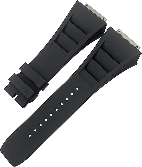 19mm Quality Rubber Watchband Replacement For Richard Mille RM035 011 055 030 Black White Red Metal Interface Watch Strap decoration