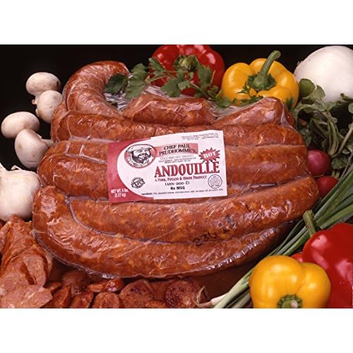 Magic Seasoning Blends Hot Andouille Sausage Rope, 5 Pound -- 2 per case.
