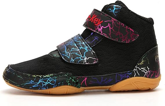 Kids Boxing Shoes, Lightweight Wrestling Gym Trainers Casual Non Slipfighting Sneakers Casual Breathable Sparring Sports Shoe