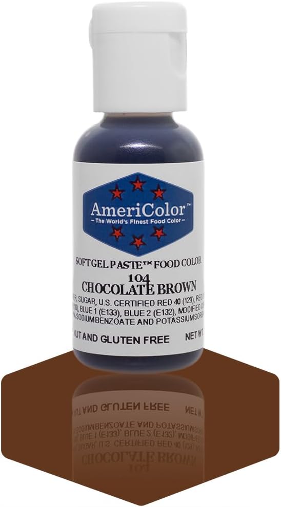 Americolor Soft Gel Paste Food Coloring, Chocolate Brown Net WT.75oz