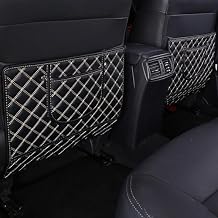 2 Pcs Car Seat Back Anti Kick Pad for Bollinger B1 B2 B3 Chass-E B4 B5 B6 Commercial Platform Deliver-E, Kick Mats with 2 Storage Pockets, Convenient Storage, Scratch-Resistant and Durable Pad