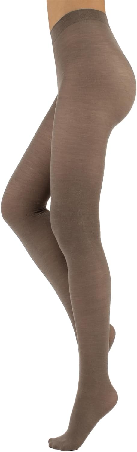 CALZITALY Woman Merino Wool Tights, 100 DEN Warm Tights, Multicolor Winter Pantyhose, S - XL - Made in Italy
