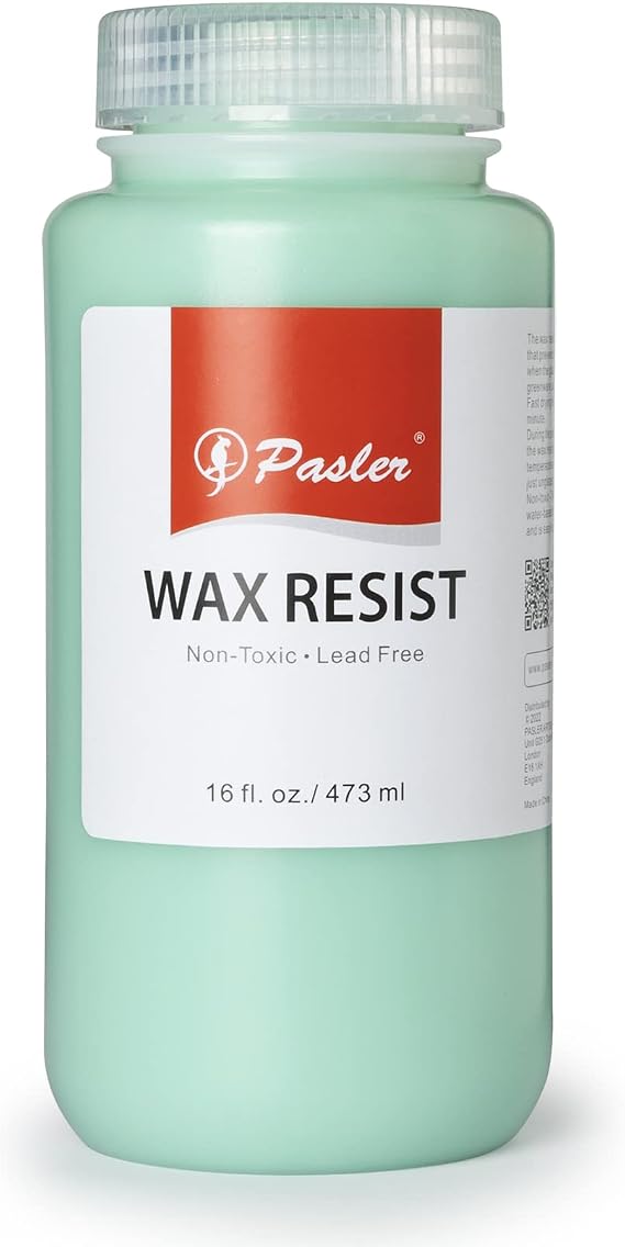 Pasler Wax Resist for Pottery Bisque or Greenware,Glaze and Slip Application, 16 fl oz / 473 ml