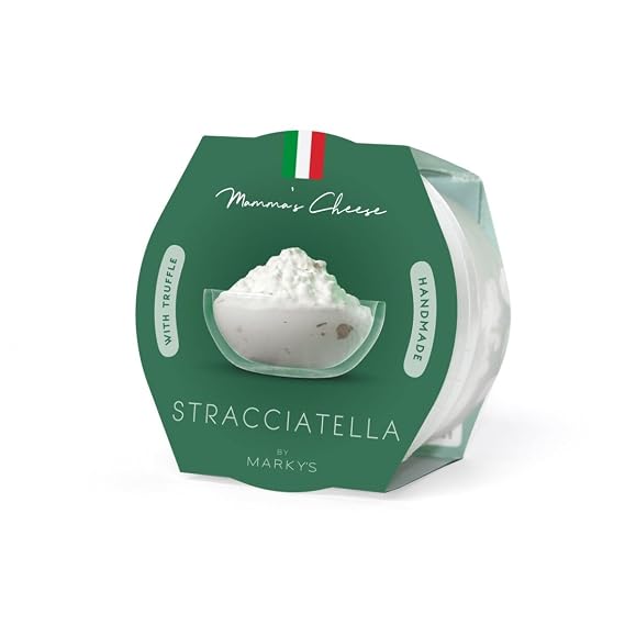Mammas Stracciatella Cheese With Truffles - 8 oz / 227 g -  OVERNIGHT