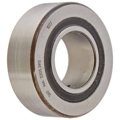 SKF NA 2200.2RS Yoke Type Cam Follower, Needle Bearing Type, Crowned Roller, Sealed, Metric, 10mm Bore, 30mm OD, 14mm Width