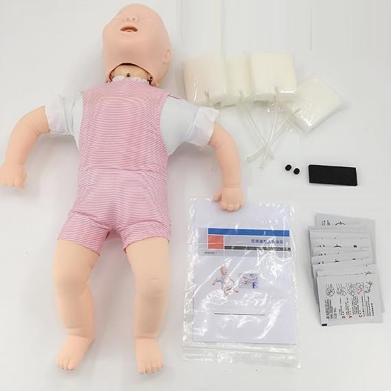 Cardio Pulmonary Resuscitation Model,infant First Aid Model Choking First Aid Training Babies Doll Advanced Cpr Manikin with Bag Professional Training Manikin or Teaching Training Aid