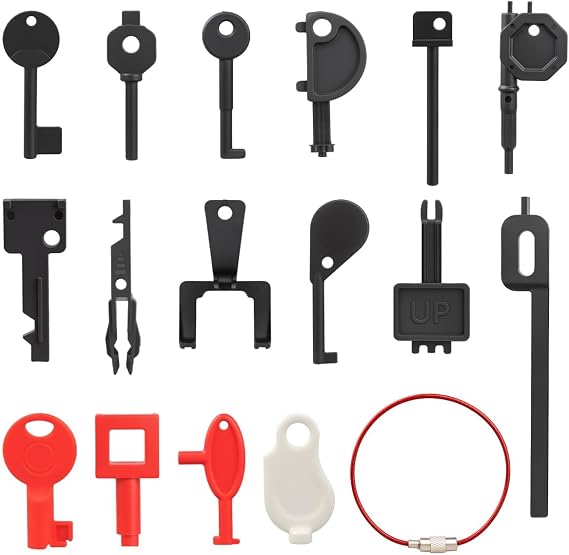 Call Point Test Keys 16 Pcs Set, Mellbree Fire Alarm Engineers Call Point Key Kit