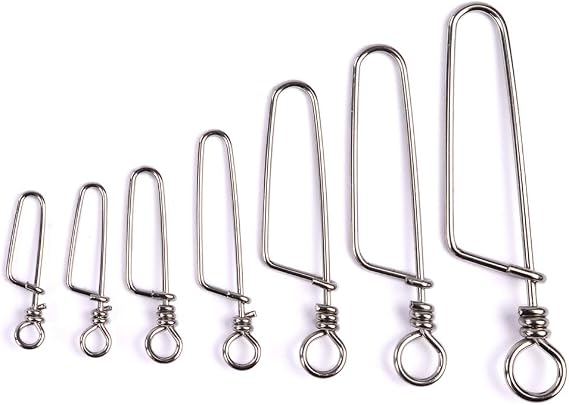 Pack of 100 Coastlock Snap Fishing Barrel Swivel Safety Snaps Hook Fastlock 2#