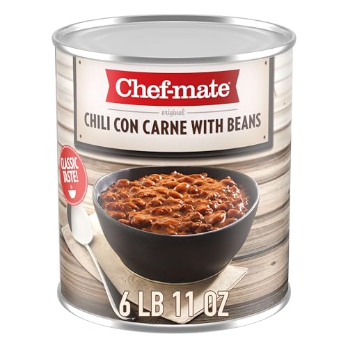 Chef-mate Beef Chili, Canned Beans with Meat, 6 lb 11 oz #10 Can Bulk