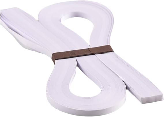 ODETOJOY White Quilling Paper Strips 5mm 120pcs 54cm for Craft DIY Art