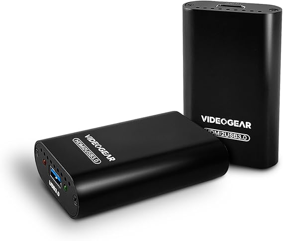 Professional HDMI to USB 3.0 Video Capture Card, Uncompressed 1080p 60fps Broadcast Grade Capture Box, Rugged Metal Design for Live Streaming, Gaming, Medical & Church, Windows/Mac/Linux