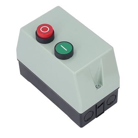 Kadimendium Magnetic Starter Flame Retardant Magnetic Switch Box Single Phase 3 Phase Motor Starter 220V 230V 3 Phase 380V 400V 9 to 13A Electric Motor Starter (1)