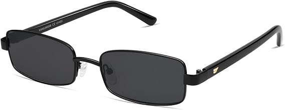 VANLINKER Retro Rectangle Polarized Sunglasses for Women Men Small 90s Vintage Trendy Slim Narrow Rectangular Frame VL9684