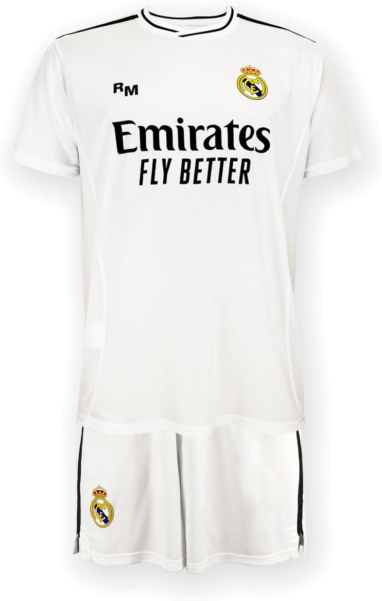 Real Madrid Home Kit Jersey and Shorts Season 24/25 Replica Shirt Officially Licensed