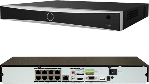 DS-7608NXI-K2/8P 8CH 4K 8 Channel PoE AcuSense NVR Network Video Recorder with Human/Vehicle Detection Support HIK IP Camera International English Version without HDD