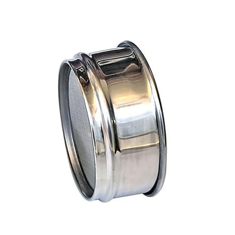 304 Stainless Steel Round Flour Sieve - 15cm Diameter, 2-500 Mesh Kitchen Sifter for Powder, Lab Filter Screen(90)