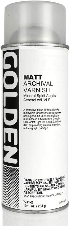 Golden Archival Varnish Spray, 10 Oz, Matte